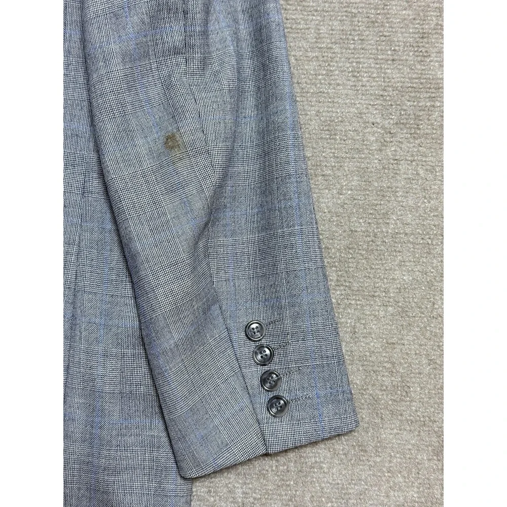 Vintage Anderson Little Suit Mens Medium Gray Wool Plaid 2 Piece Made USA 70s‎